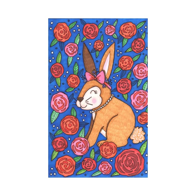 Spring Rabbit And Roses by RuthMCreative