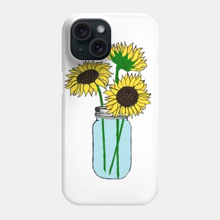 Sunflowers in Blue Jar Phone Case