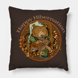 Happy Hibernation Bear Pillow