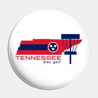 Tennessee Disc Golf - State Shape Red Pin