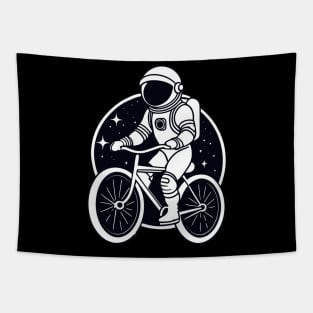 Cycling Time - Astronaut Cosmic Adventure Tapestry