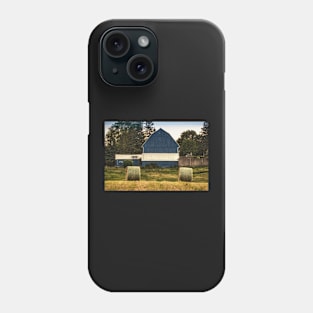 Barn With Hay Field. Phone Case