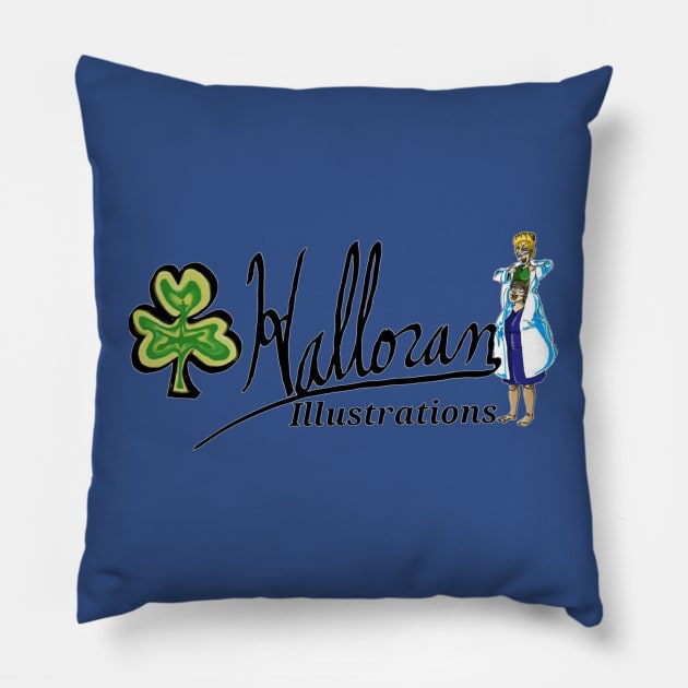 Halloran Illustrations logo Pillow by Halloran Illustrations