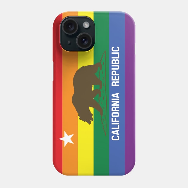 State of California Rainbow Pride Flag Phone Case by MichelleBoardman