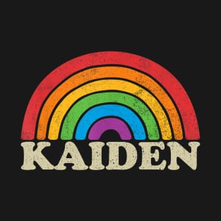 Kaiden - Retro Rainbow Flag Vintage-Style T-Shirt