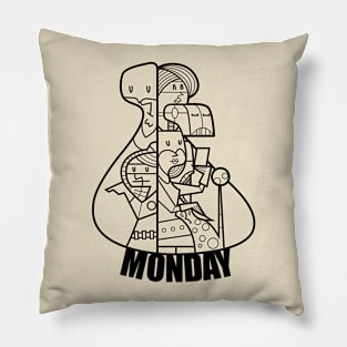 Monday morning Superheroes Pillow