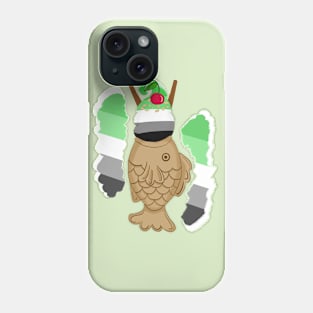 Pride Taiyaki Ice cream-Aromantic flag Phone Case