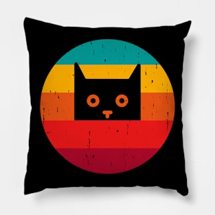 Funny Cat Gift Retro Vintage Pillow