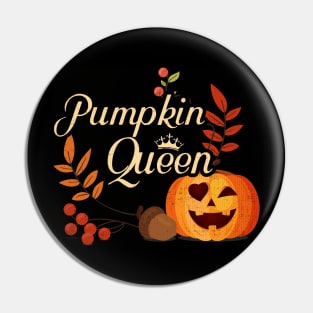 Pumpkin Queen - Funny Halloween Pin