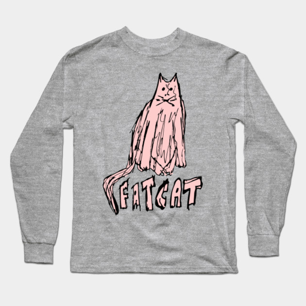 Fat Cat Doodle We Love Fat Cats Pet Cat Long Sleeve T