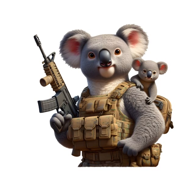 Tactical Koala by Rawlifegraphic