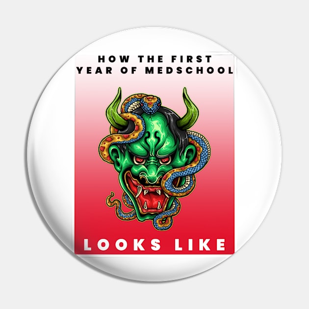 How First Year Of Medschool Looks Like- Medical Student Funny Gift For Nurse & Doctor Medicine Pin by Medical Student Tees