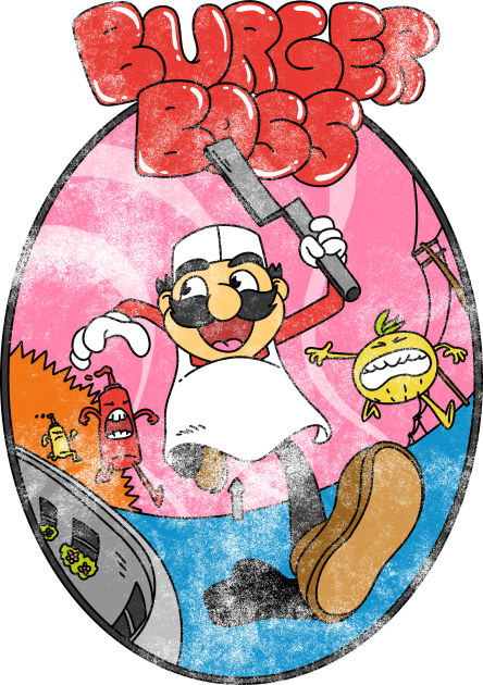 Burger Boss Kids T-Shirt by WizzKid