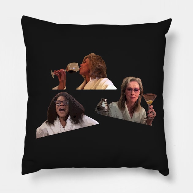 Ladies who Lunch - Meryl Streep, Christine Baranski, Audra McDonald Pillow by baranskini