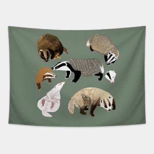 Eurasian Badgers #1 Tapestry