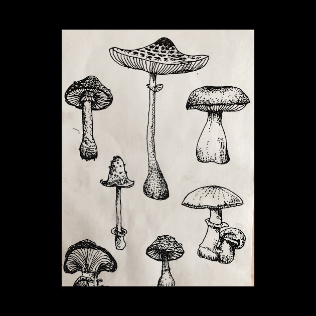 Mushroom Print by GhostFlowerDesigns