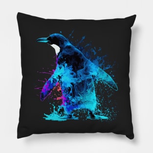 Cosmic Tie Dye Penguin Splash Pillow