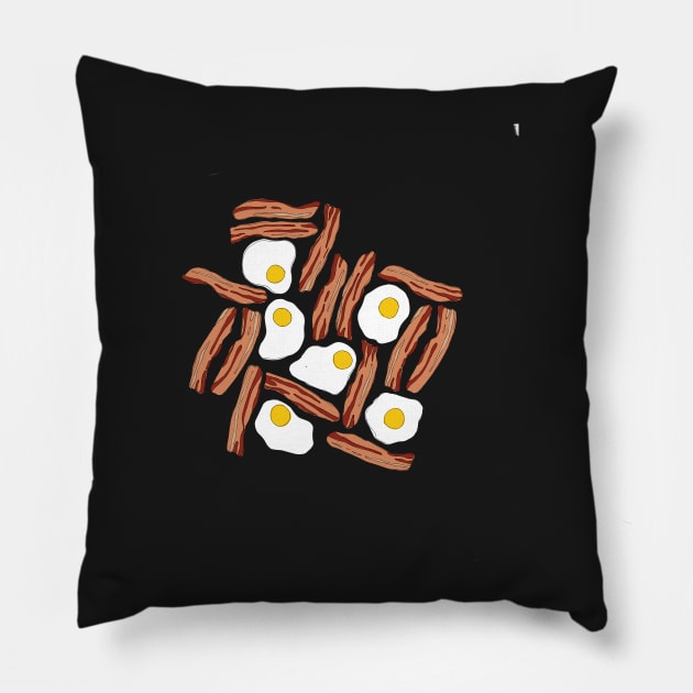 Bacon and Eggs Pillow by StephReyns
