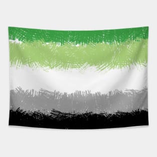 Aromantic Flag Crosshatch Design Tapestry