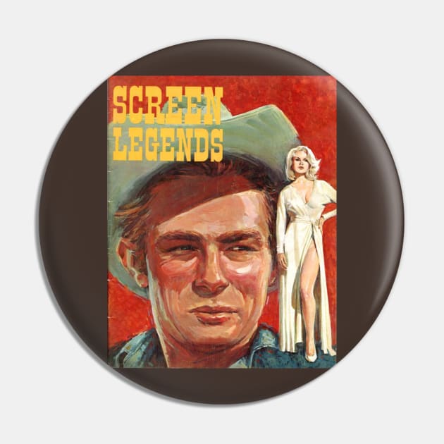 Hollywood Screen Legends Pin by Kingrocker Clothing