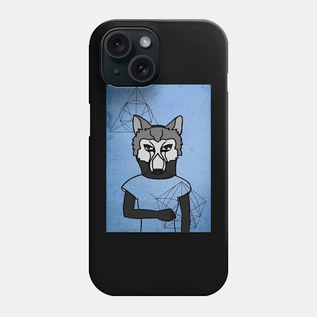 Walter: Captivating FemaleMasked NFT with Animal Eyes, Dark Skin, and a Subtle Gray Item Phone Case by Hashed Art