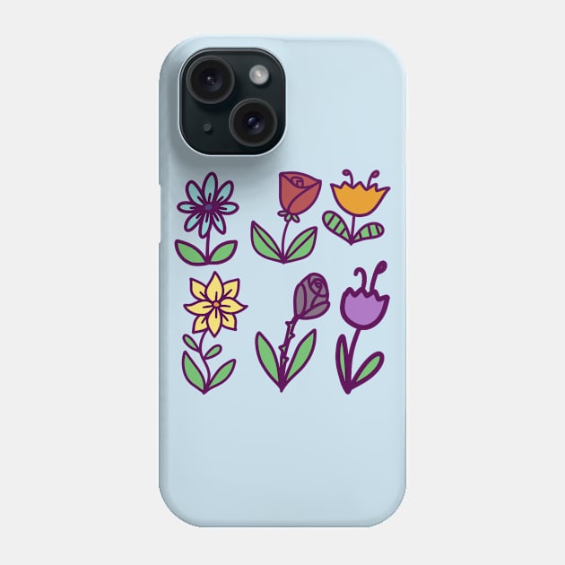 Colorful Flowers Phone Case by saradaboru