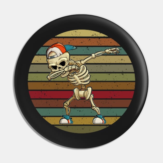 Dab Skull design Gifts Pin by kedesign1