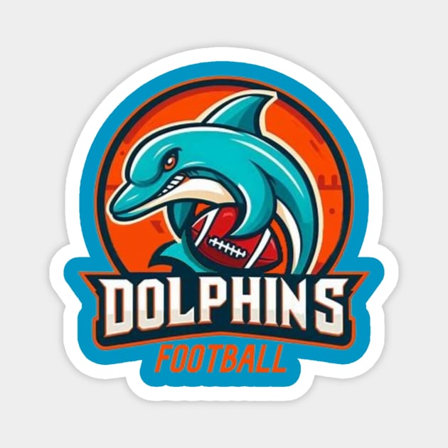 Miami Dolphins Football Magnet by Venomshock