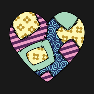 patchwork heart T-Shirt
