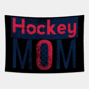 American Hockey Mom in Red and Blue Tapestry