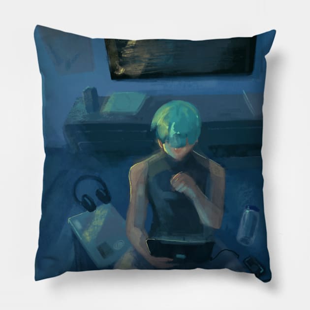 Hacker boy Pillow by limesicle