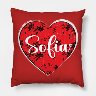 I Love Sofia First Name I Heart Sofia Pillow