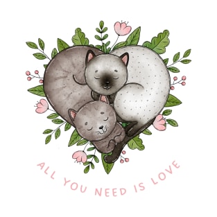 All You need is Love - Cat T-Shirt