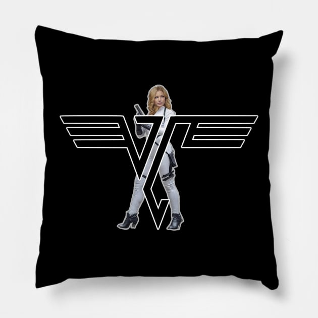 Emily VanCamp the Rockstar! Pillow by RetroZest