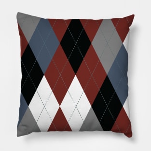 Dark Argyle Pattern Pillow