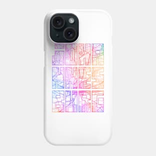 Johannesburg, South Africa City Map Typography - Colorful Phone Case