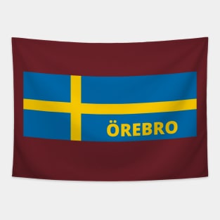 Örebro City in Swedish Flag Tapestry