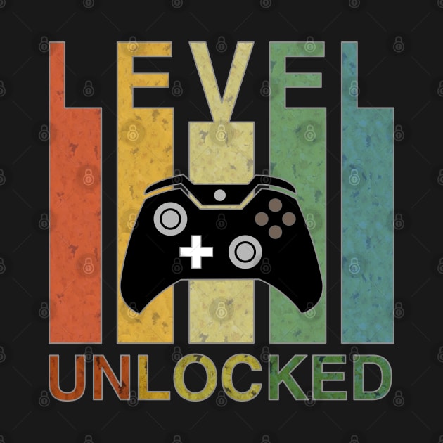 Level Unlocked Shirt Funny Video Gamer unisex by bakry