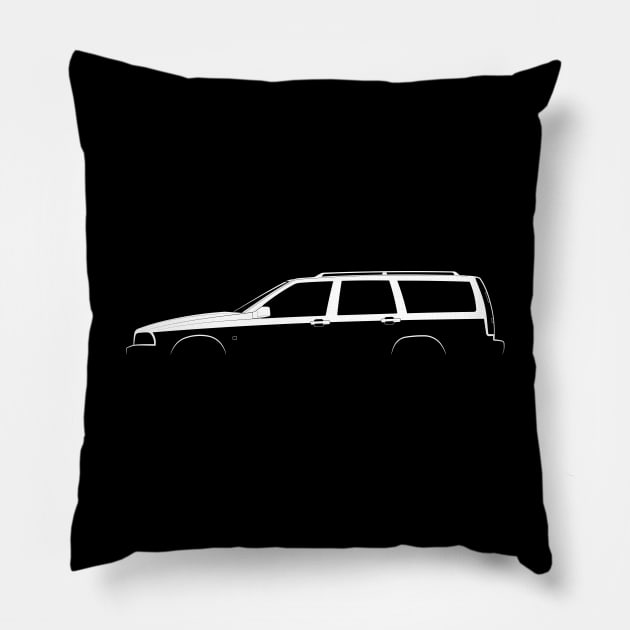 Volvo V70 (1996) Silhouette Pillow by Car-Silhouettes