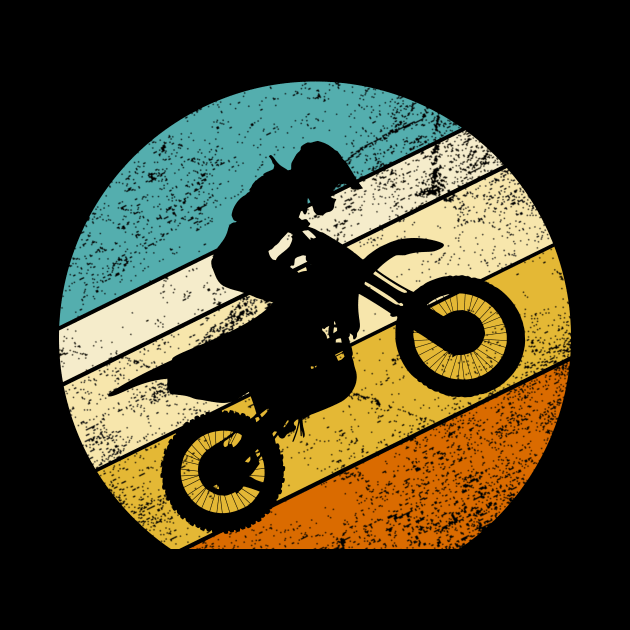 Vintage retro motorcycle, motocross by Inyourdesigns