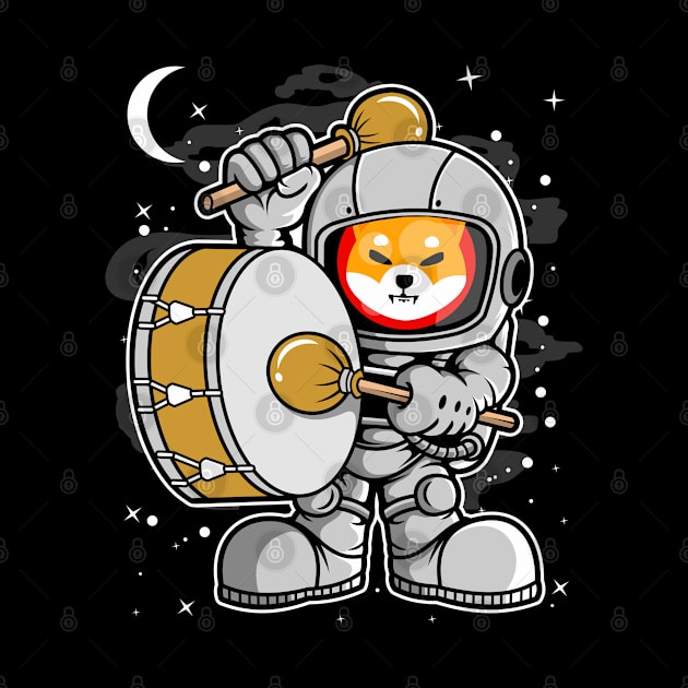 Astronaut Drummer Shiba Inu Coin To The Moon Shib Army Crypto Token Cryptocurrency Blockchain Wallet Birthday Gift For Men Women Kids by Thingking About