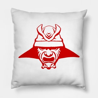 Japanese traditional armored mask: Men-Yoroi. Red ink Pillow