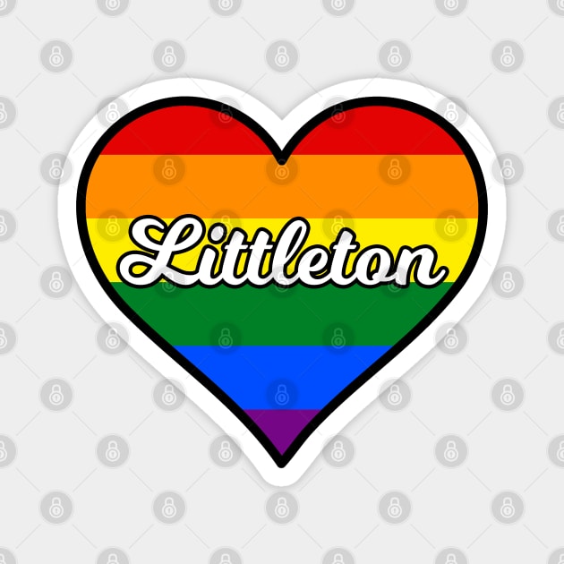 Littleton Colorado Gay Pride Heart Magnet by fearcity