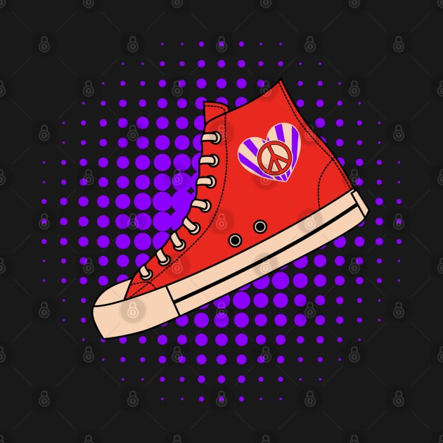 Red High Top Sneaker by 1001Kites