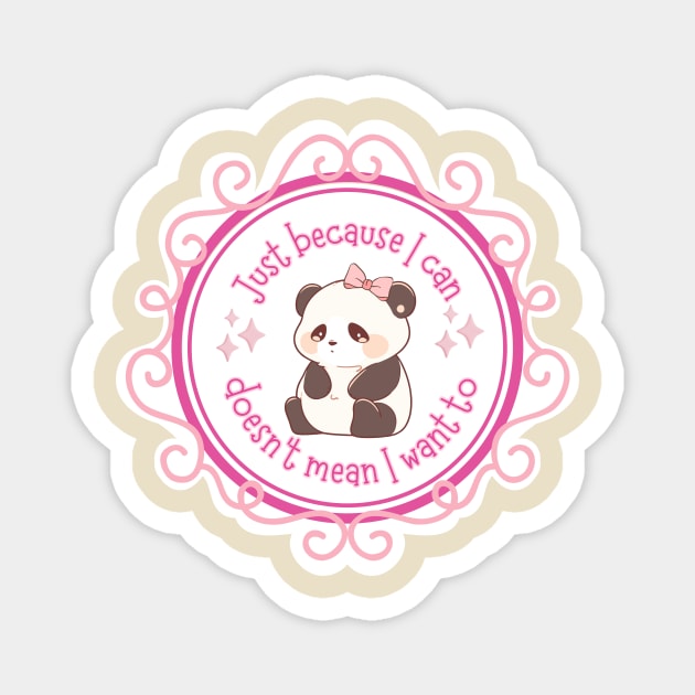 Sad Panda Magnet by hannahrlin