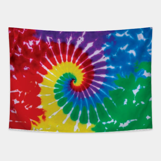 Mini Spiral Crumble Rainbow Tie Dye Tapestry by TrippyTieDyes