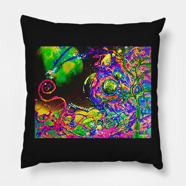 Hungry Hungry Hippocampus Pillow by Jacob Wayne Bryner 