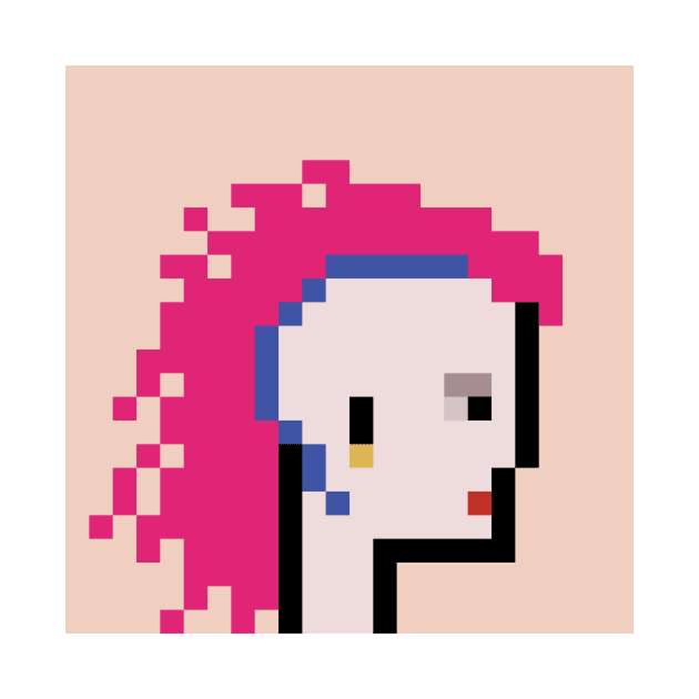 Pixel Art / Girl with a blue braid / ToolCrypto #7 by Magicform