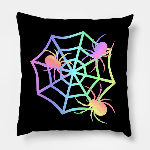 PASTEL Spider And Web Pillow by SartorisArt1