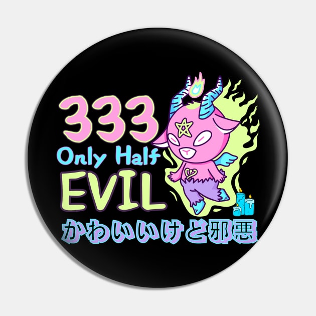333 Only Half Evil Baby Baphomet Pin by Sugoi Otaku Gifts